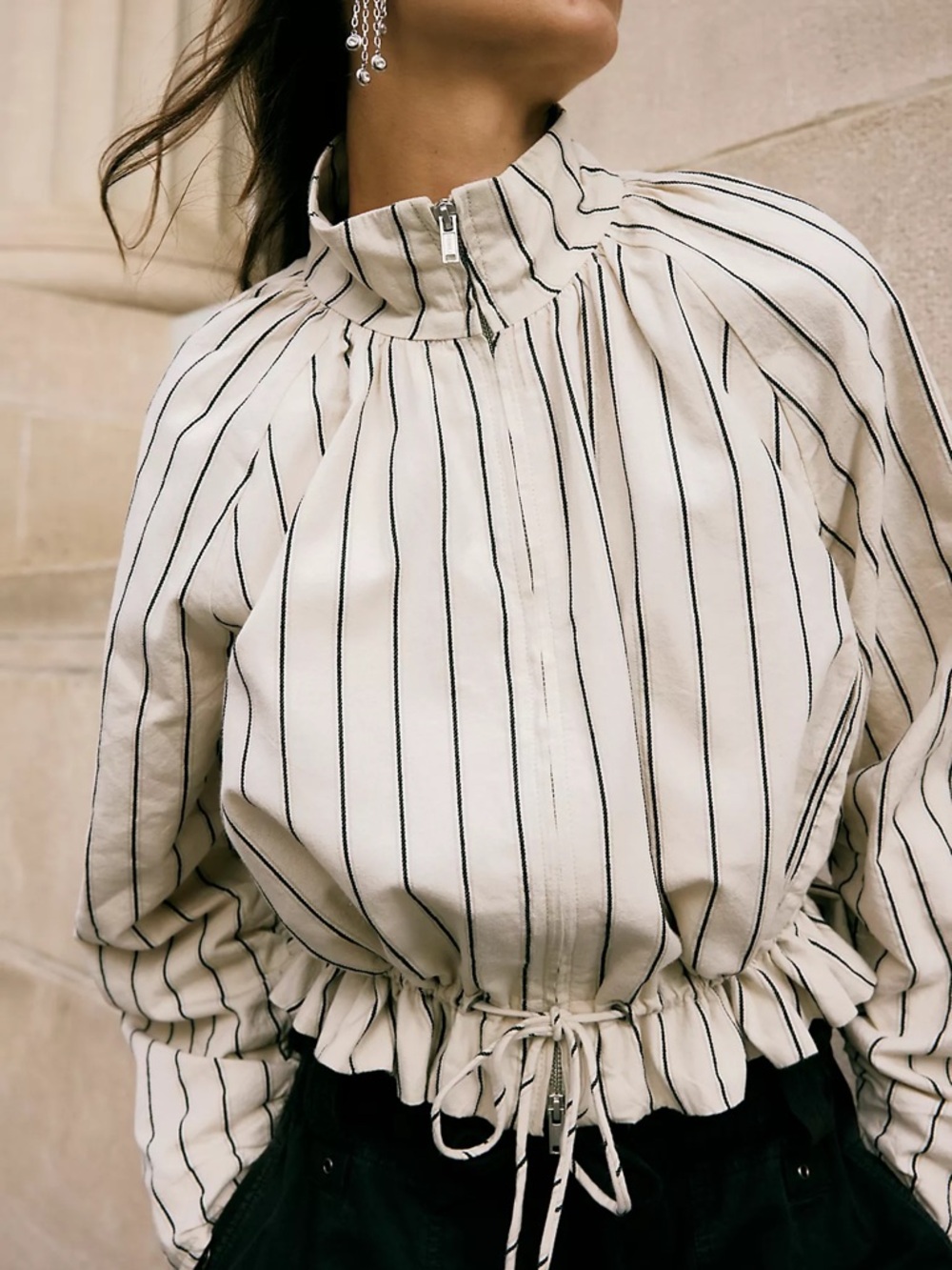 Free People Striped Jacket